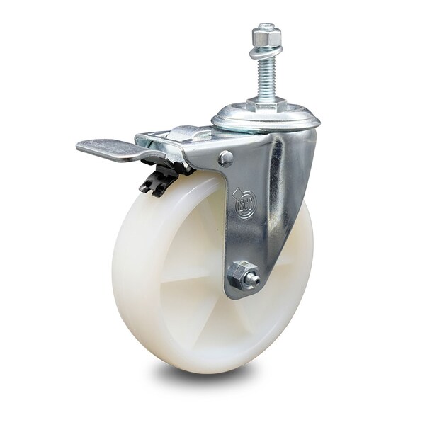 Service Caster 5 Inch Nylon Wheel Swivel 10mm Threaded Stem Caster Total Lock Brake SCC SCC-TSTTL20S514-NYS-M1015 - main